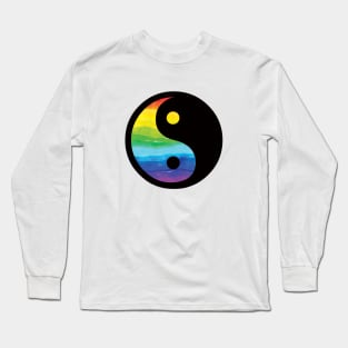 rainbow yin yang Long Sleeve T-Shirt